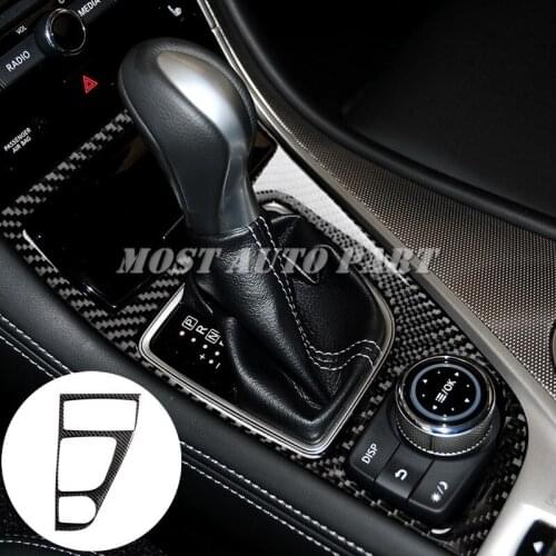 Carbon Fiber Console Gear Shift Box Cover Trim For Infiniti Q60 Coupe 2013-2019 Car accesories interior Car decoration