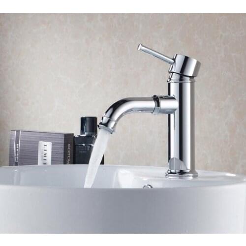 Vidric New bathroom hot and cold water basin faucets mixer Kitchen Swivel Sink Faucet single handle Brass taps