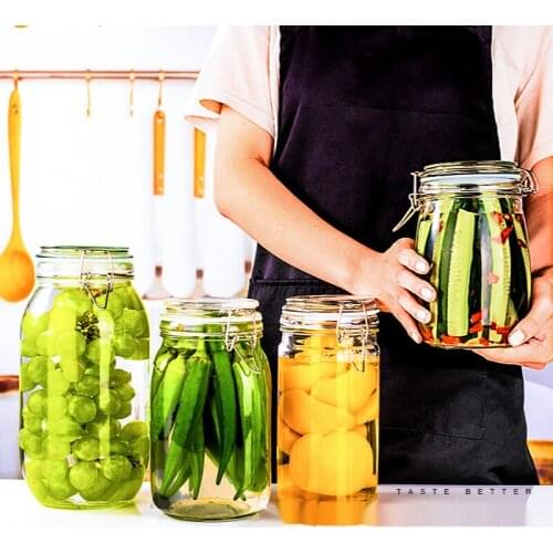 100/200/500ml Sealed Glass Bottle Tea Dried Fruit Storage Jar Food Storage Glass Jar Sealed Bottle Square Circular Tank