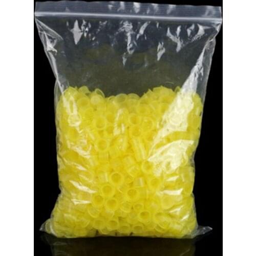 100pcs Small Yellow Plastic Number Permanent Makeup Tattoo Ink Cups Pigment Caps Tattoos Color Cup Accessories Wholesale
