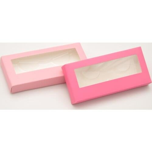 100/pack wholesale paper eyelash packaging box lash boxes packaging custom logo faux cils fake 3d mink eyelashes case with tray