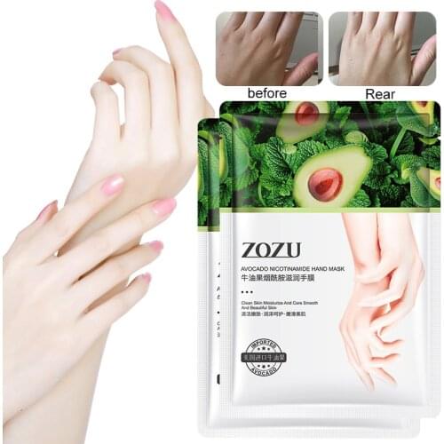 2 Bags Shea Butter Nicotinamide Hand Mask Moisturizing Whitening Nourish Foot Mask Repairing Exfoliating Smooth Skin Care Mask
