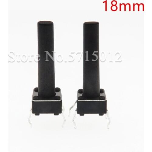 200pcs/lot 6*6*18MM Micro touch Switches 4pin Push Button Switch Tactile Tact Switch black copper feet