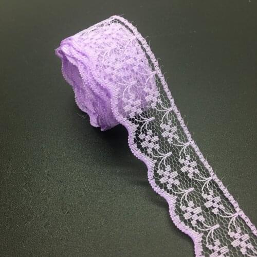 3/4" 20mm Wide (10yards/lot)Light purple Handicrafts Embroidered Net Lace Trim Ribbon DIY Wedding/Birthday/Christmas Decorations