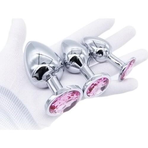 3pcs/Set Small Medium Big Stainless Steel Metal Anal Plug Dildo Sex Toys Products Butt Plug Gay Anal Beads
