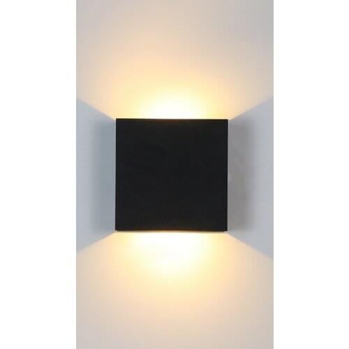 6W LED Aluminum Wall Lamp Modern Bedside Background Lamps Square LED Wall Lamp Bedside Lights Bedroom Wall Decor Arts