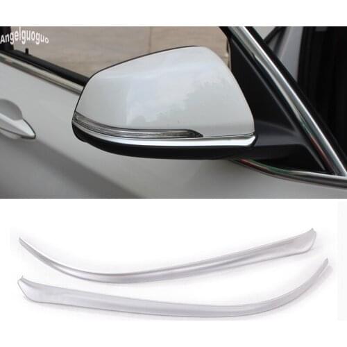 ABS Chrome For BMW X1 F48 /2017 18 1 series / 2 Series Tourer F45 F46 Car Rearview Mirror Strips Trim Cover sticker Car styling