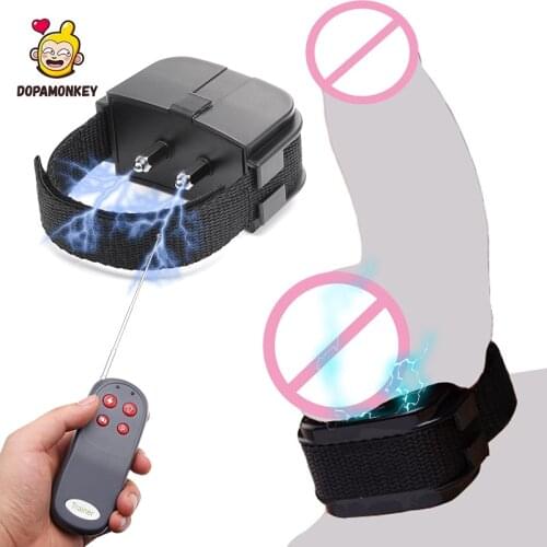 Wireless Remote Control Electric Shock Testicle Penis Male Electric Shock Sex BDSM Penis Vibration Masturbation Electric Pulse