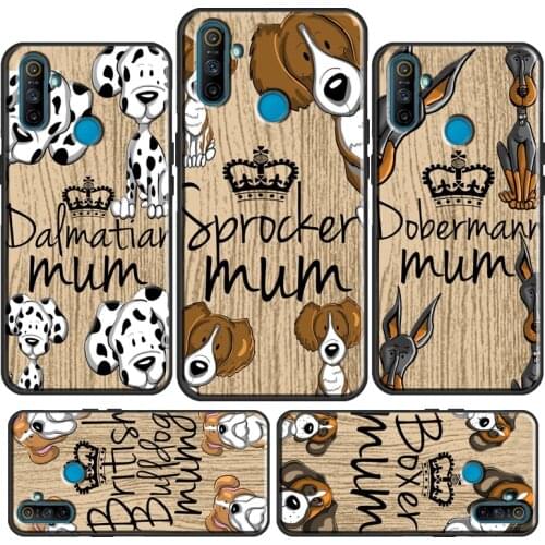 Sprocker Chow Boxer Pug Mum Dog For OPPO Realme 8 Pro Q3 6 7 C3 C11 GT Neo Case For OnePlus 8T 9 Pro 8 Pro Nord 9R Coque
