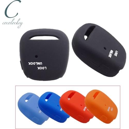 Cocolockey Silicone Rubber Car Key Shell Cover Case for Toyota 1 Side Button Carina Estima Harrier Previa Corolla Celica No Logo