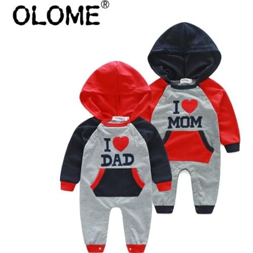 OLOME Spring Infant Baby Clothing Toddler Boys Romper Suit Hooded Jumpsuit for Newborn Autumn Baby Girls Onesie Winter Clothes