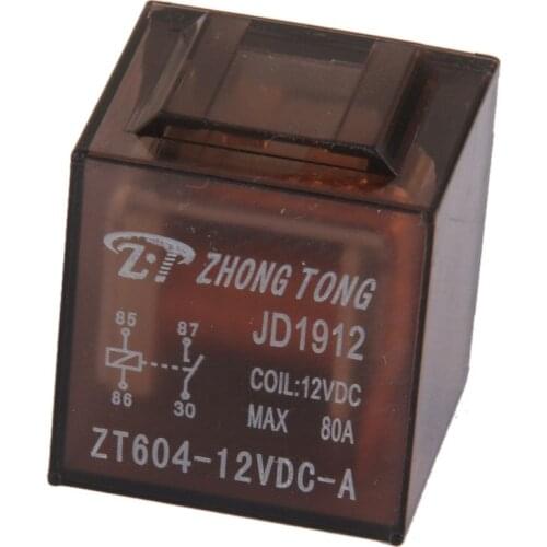 DC Car Vehicle Truck Motor 12V 12 Volt 80A AMP SPST Relay 4Pin 4P