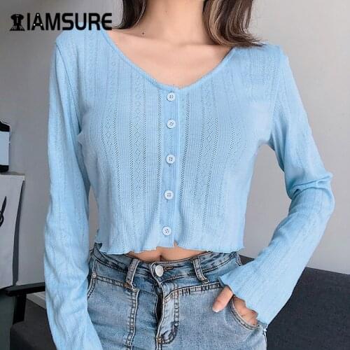 Женские трикотажные футболки IAMSURE China At AliExpress