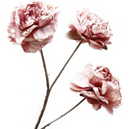 Artificial Flower Multi-use Bright-colored Faux Silk Flower Decorative Peony Display for Gifts Artificial Flower