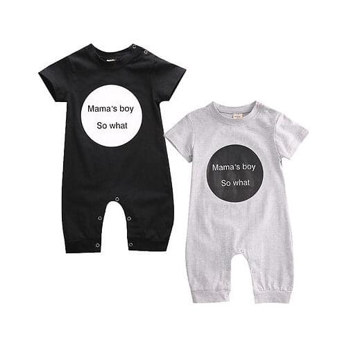Citgeett baby clothing baby boy clothes baby girl Mamas Boy Short sleeve baby Romper climbing clothes set newborn
