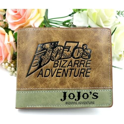 Anime Comics JoJos Bizarre Adventure Wallet Kujo Jotaro Anime Coin Purse