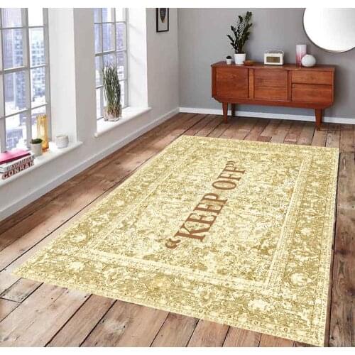 KEEP OFF 2 Classic Patterned Carpet , Fan Carpet Non Slip Floor Carpet,Teens Carpet,Area Rug