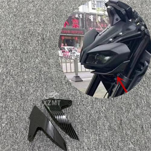 Carbon Fiber Paint For Yamaha MT09 MT-09 2017 2018 2019 Front Headlight Headlamp Plate Fairing Cover Deco MT 09 Motorcycle