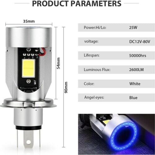 DC 12V-80V Bulb H4 Headlight HB2 Power Super Bright Waterproof 2600lm 9003