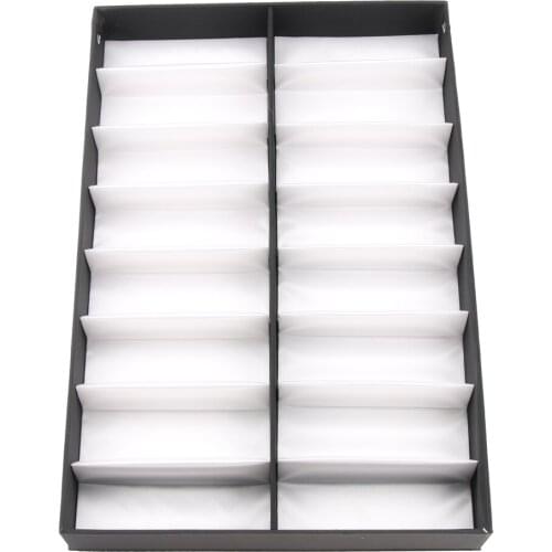 Eyeglass Storage Box Sunglasses Watches Display Case Organizer Holder Stand 16 COMPARTMENTS