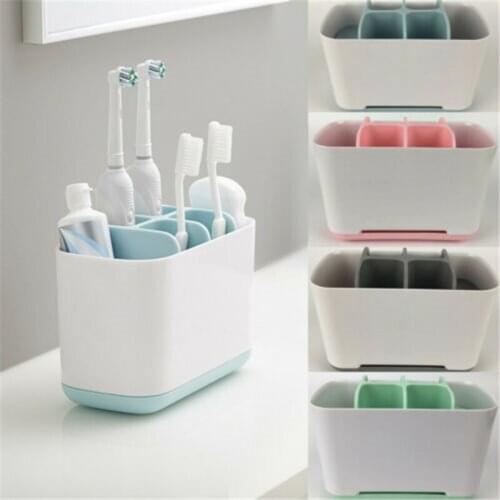 Multi-function Toothbrush Draining Rack Toothpaste Holder Bathroom Shelf Kitchen Soap Clean Brush Storage Rack Makeup Organizer