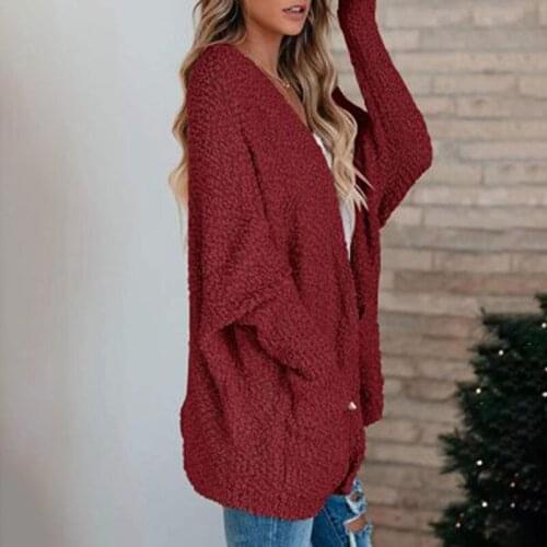Fashion Lambswool Oversize Sweaters Cardigans for Women 2020 Fall Winter Loose Plus Size Knitted Coats Female Long Overcoats