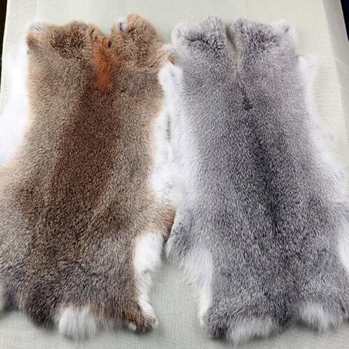Nature Real Genuine Rabbit Fur Sale By Whole Piece Fluffy Rabbit Leather Fur Home Decoration Clothing Accessories High Quality