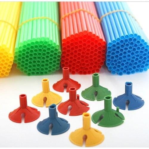 SUEF 28cm 10 Sets Balloons Holder Sticks with Cup Latex Balloon Stick White PVC Party Decoration supplies Rods birthady wedding