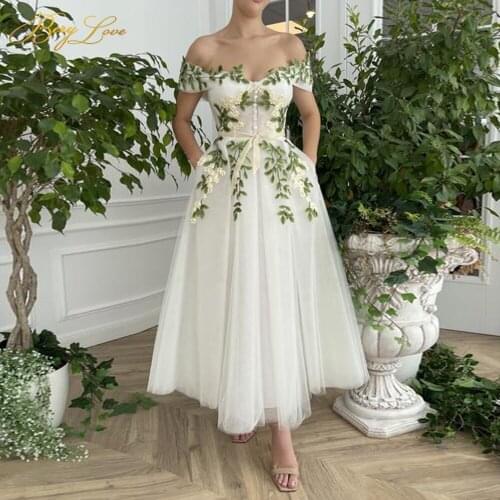 Off The Shoulder Homecoming Dress Tulle Ankle-Length Graduation Dress Sweetheart Short Party Dress Belts Zipper Homecoming Gown