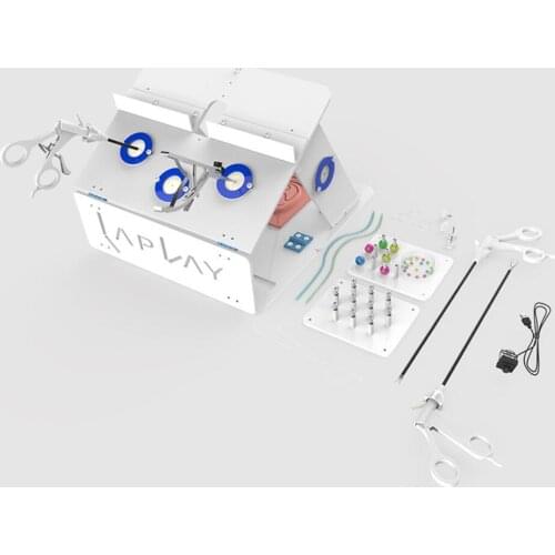 Full set of Laparoscopic suture simulation training box with light source four instruments/module /high-definition camera