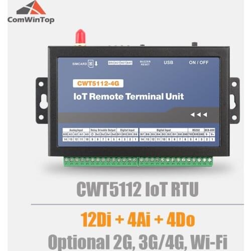 CWT5112 12DI 4AI 4DO Industrial Gsm Gprs 4g Wi-Fi Remote Data Acquisition Module Rtu Modem