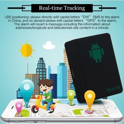 Smart MINI A8 personal GSM/GPRS/LBS Tracker 500mAh Battery Input Voltage DC 5V Free APP High Quality smart tracking locator