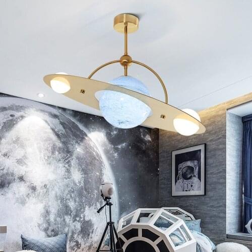 Nordi LED Pendant Lights Wandering Earths Orbit Childrens Bedroom Restaurant Apartment Unique Creative Planet Decor Luminaire