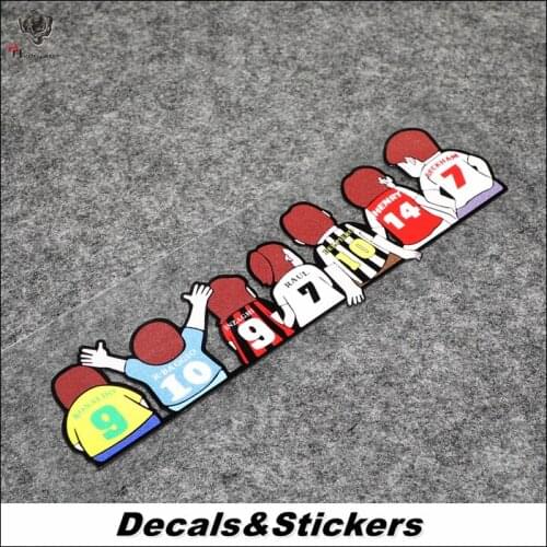 NO.L347 Soccer Superstars Figures 3M Reflective Modified Stickers Waterproof Decals Car Decoration Racing Motorcycle Scratches C