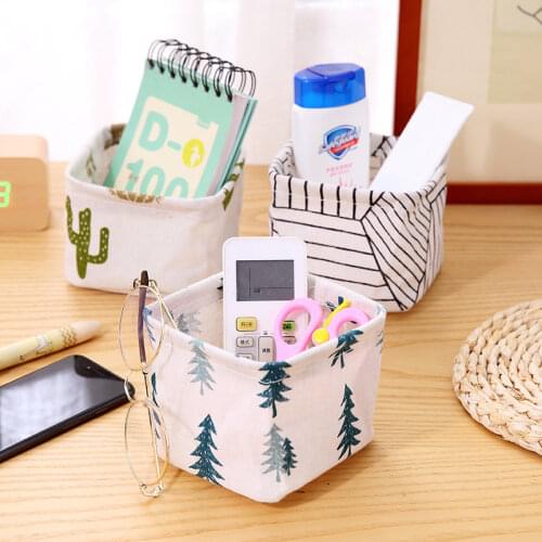 Foldable Storage Bin Closet Toy Box Cloth Container Organizer Fabric Basket Storage Stationery Bag Desktop Storage Basket Bags