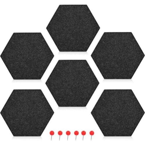 Felt Memo Board Decorative Notice Board Hexagon Bulletin Board,Felt Cork Board Tiles,Pin Board Wall Decor for Photos,Memos(20 X