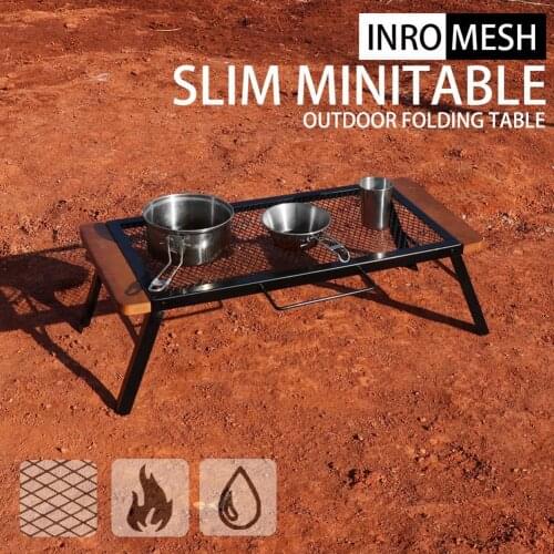 Barbecue Iron Table Anti-scalding Outdoor Cooking Rack BBQ Grill Rack Campfire Table For Camping Cooking Barbecue Accessories