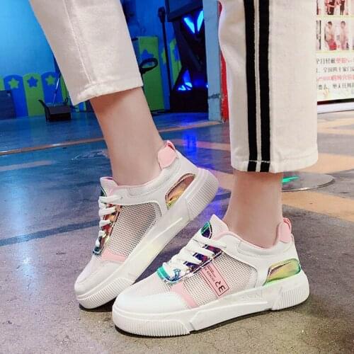 Summer Fashion New Womens Shoes Breathable Mesh Panel Shoes Wild Tide Shoes Korean Version High Quality Lightweight Tide Shoes