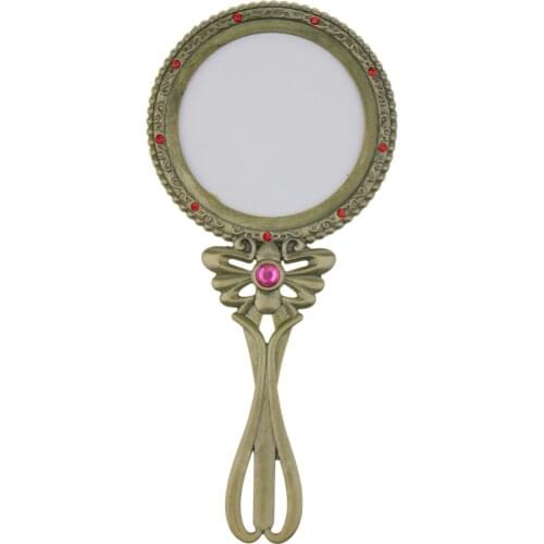 Lady Retro Hand Held Vanity Round Mirror Makeup Dresser Size Mirror