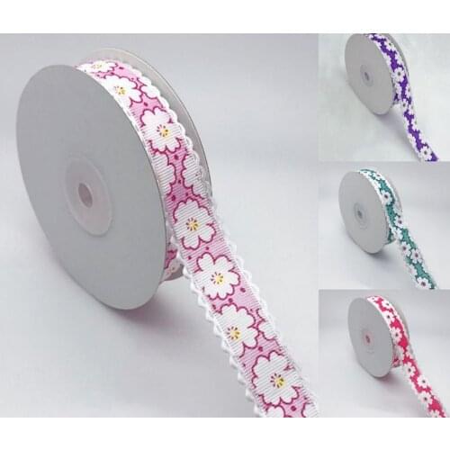 1 '25mm20 Yard Flower Ribbon Lace DIY Handmade Material Tiaras Bow Tie Clothing Material Crafts