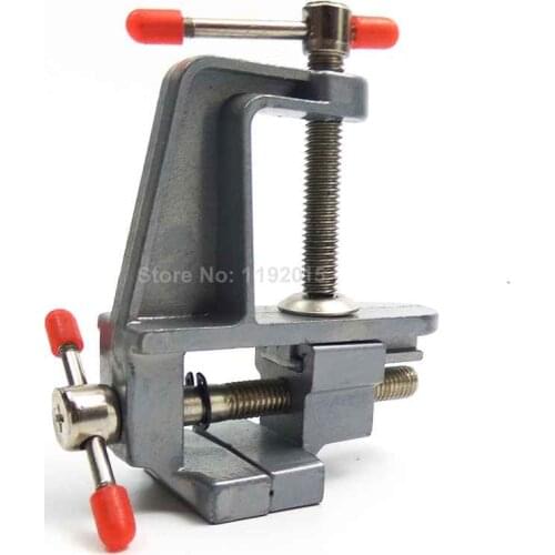 1 Pcs 3.5" Aluminum MiniAture Small Jewelers Hobby Clamp on Table Bench Vise Tool Vice for Holding Parts In Jewelers Hobby Model