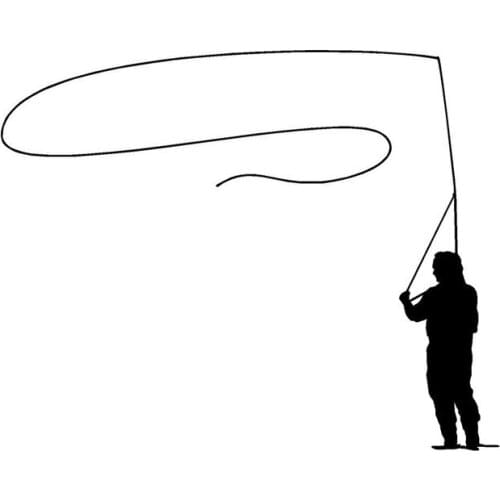 11.3*9.2CM Fashion Outdoor Sports Fishing Car Stickers Interesting Vinyl Car Decals Black/Silver C7-0409