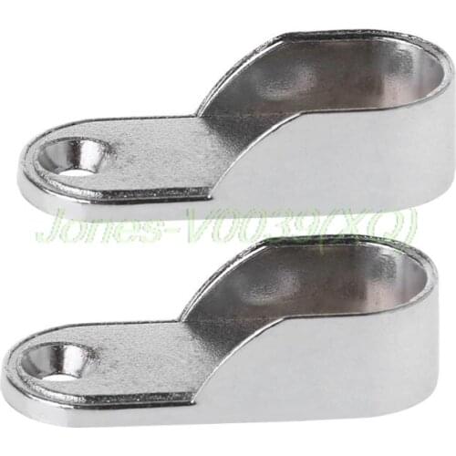 2pcs Wardrobe Clothes Tube Support Closet Rod Pole End Bracket Thickening Holder
