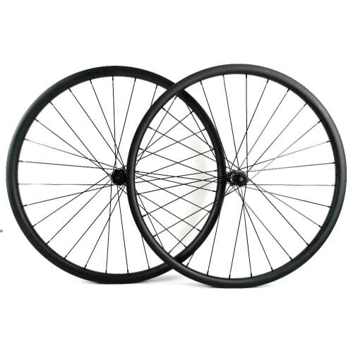 27.5er Mountain bicycle carbon wheels UD matte finish 30mm width 24mm depth tubeless MTB XC carbon wheelset with DT hubs