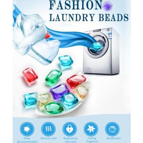 30Pcs Multicolor Lasting Fragrance Laundry Beads Laundry Gel Stains Film Bead Ball Capsules Household Clothing Deep Cleaning
