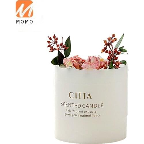 Aromatherapy Candle Soothing and Sleeping Aid Smoke-Free Home Bedroom Fragrance Atmosphere Dried Flower Ornaments Gift Nordic