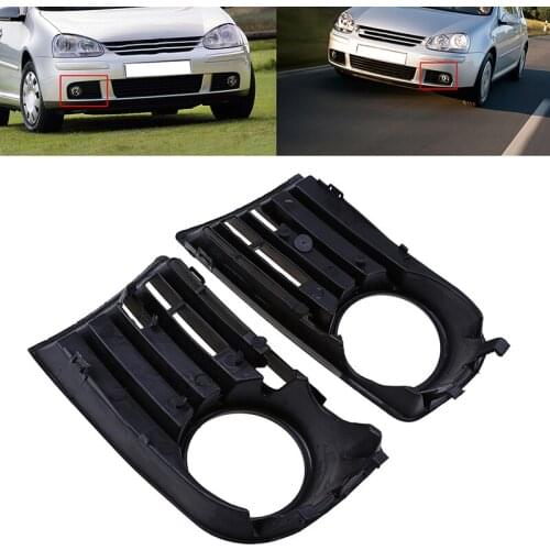 POSSBAY Car Lower Racing Grills Auto Car Front Bumper Cover For VW Golf MK5 2004-2009 ABS Side Grille Fog Light Cover