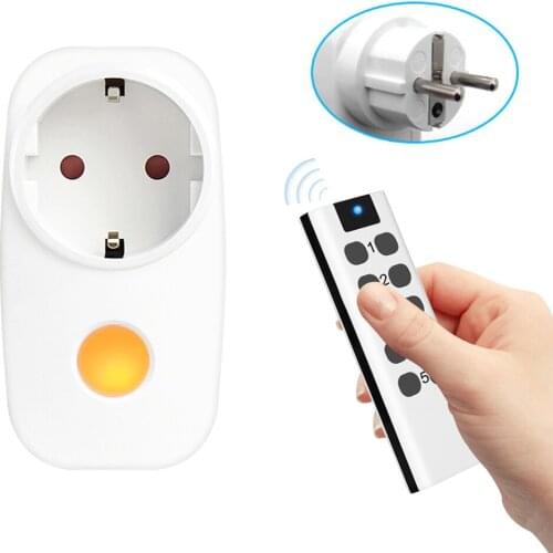 MSLE Wireless Remote Control 220V Plug 16A Power Outlet Switch Smart Programmer Socket Link Broadlink RM4 Pro Into A WIFI Socket