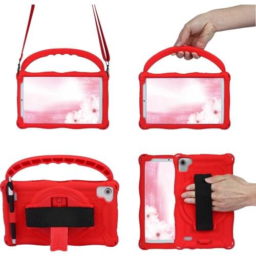 Case for Samsung Galaxy Tab A 8.0" SM-T290 T295 T297 Silicon Hand Holder Tablet 360 Rotating Hand-held Soft Cover + Pen + Strap