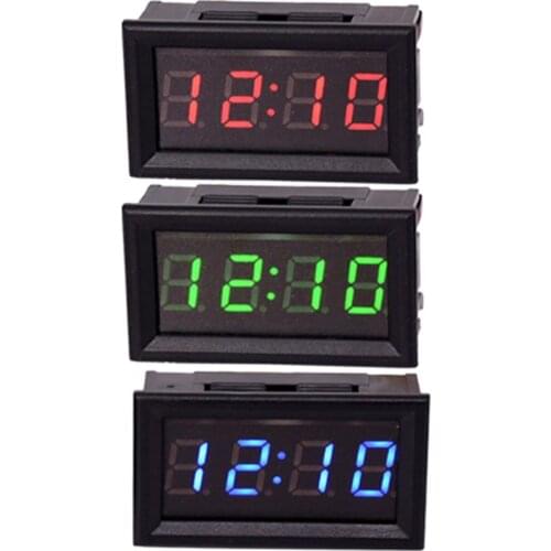 DIY Vehicle Electronic Clock Car Motorcycle Time Display Module Power-off Memory